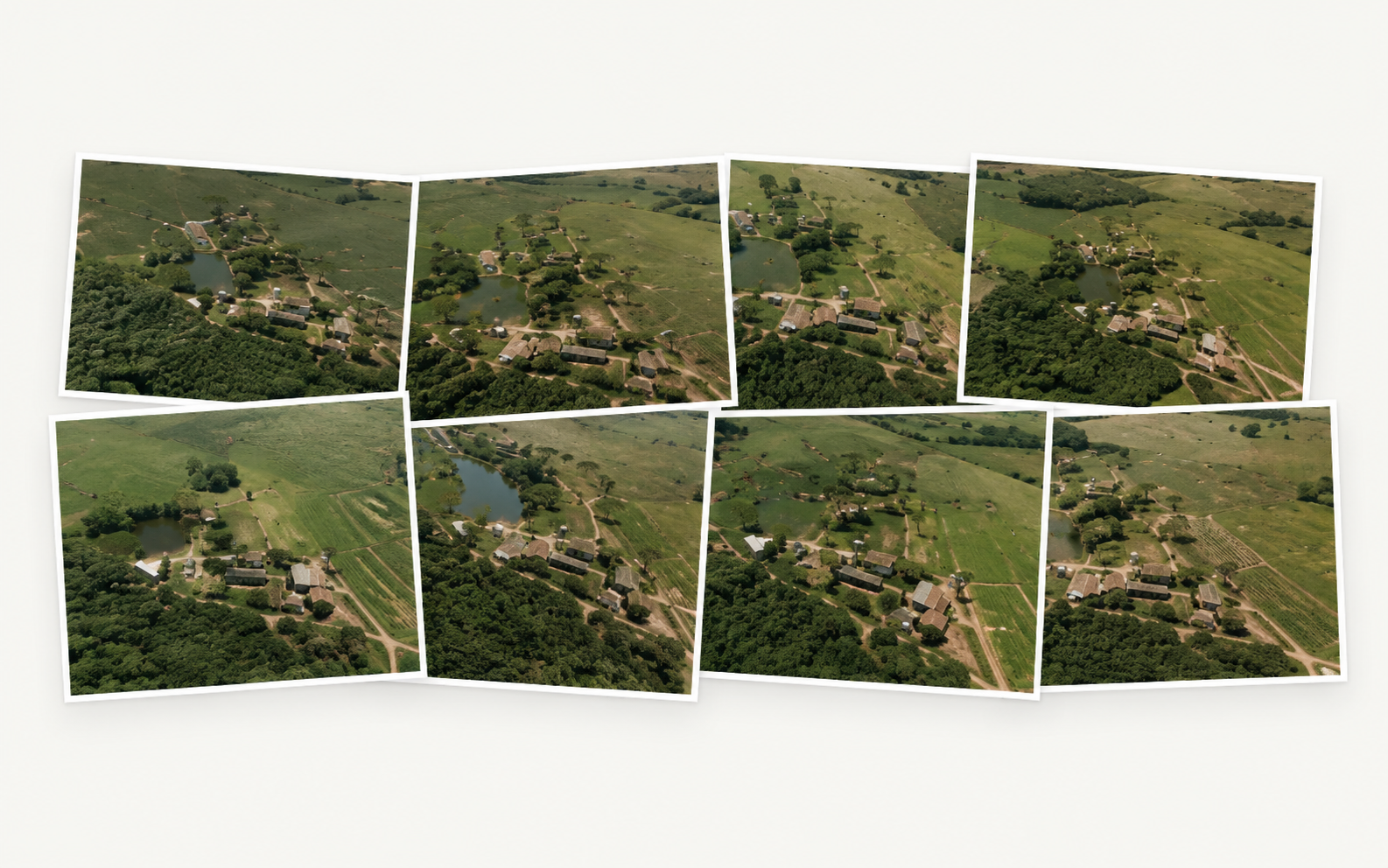 Fotografias aéreas captadas durante levantamento com drone